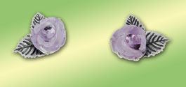 Anhnger und Ohrstecker mit Amethyst